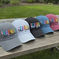 Personalized Rainbow Teacher Embroidered Hat, Custom Name Baseball Cap, Teacher Appreciation Gift