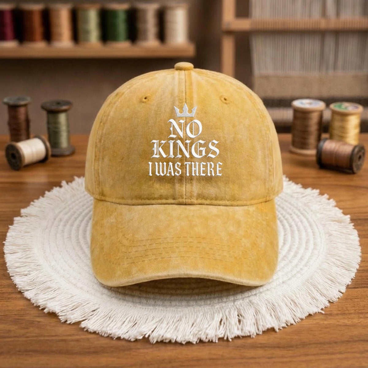 Funny Minimalist Embroidered Hat, Vintage Washed Cotton Baseball Cap, Humor Gift