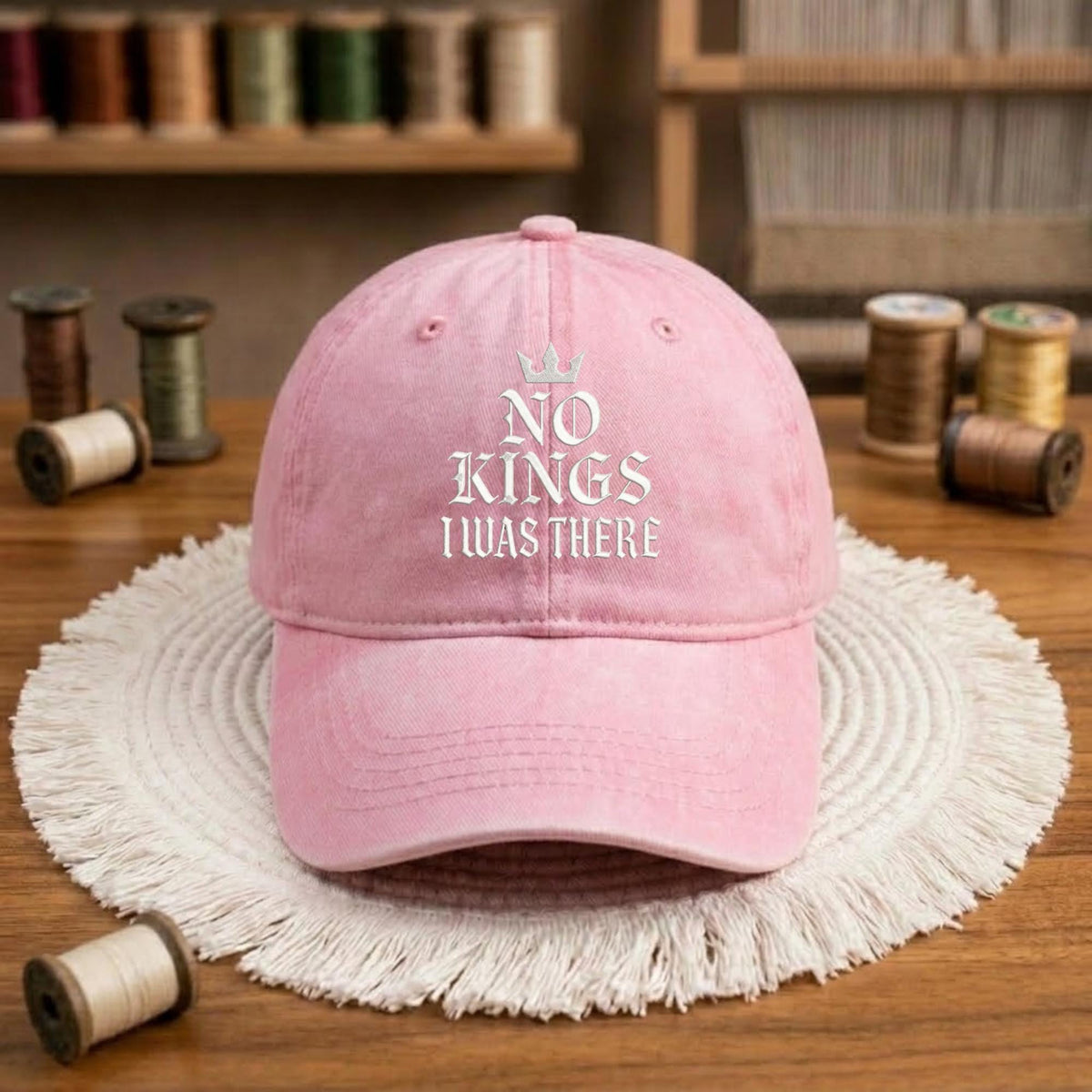 Funny Minimalist Embroidered Hat, Vintage Washed Cotton Baseball Cap, Humor Gift