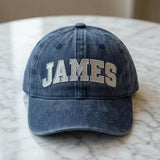 Custom Glitter Text Embroidered Hat, Personalized Shiny Name Baseball Cap, Bespoke Sparkling Retro Cotton Hat, Unique Gift for Her