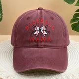 Baseball Mama Bow Embroidered Hat, Cute Sports Mom Baseball Cap, Game Day Gift