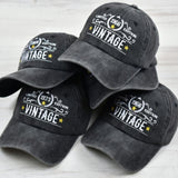 Custom Vintage Year Hat, Personalized Gold Star Limited Edition Birthday Gift, Retro Embroidered Dad Hat, Washed Cotton Hat Gift