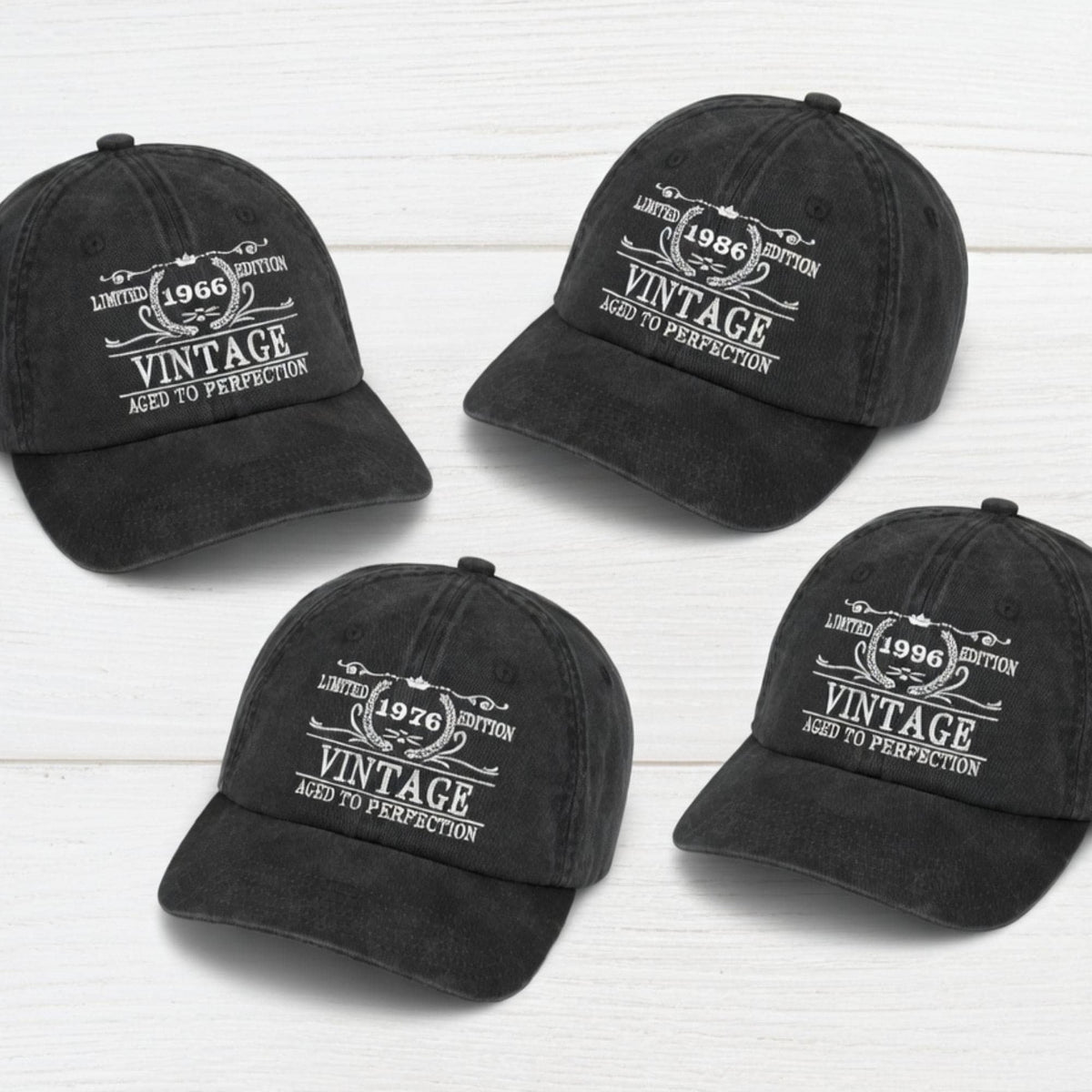 Custom Year Vintage Aged to Perfection Hat, 40th 50th 60th Birthday Gift for Men Women, Limited Edition Dad Cap, Retro Anniversary Gift