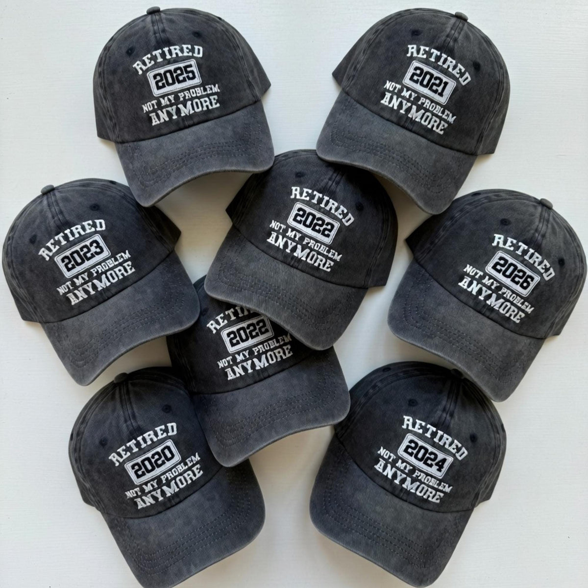Retired Not My Problem Anymore Hat - Custom Retirement Baseball Cap
