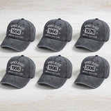 Custom Vintage Limited Edition Birthday Hat, Personalized Year Embroidered Dad Cap, Retro Birthday Gift for Him Her, Washed Cotton Hat Gift