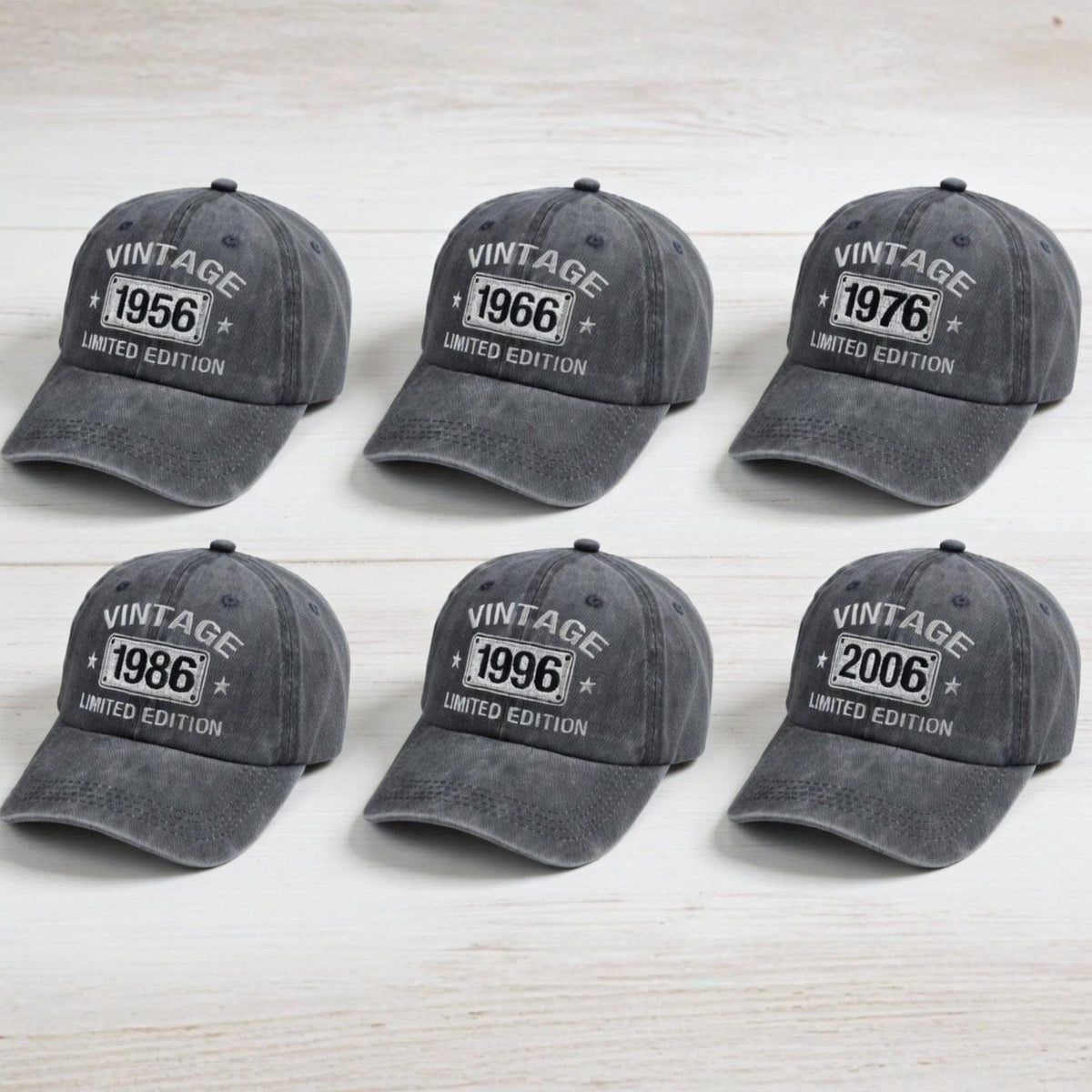 Custom Vintage Birthday Hat Personalized Year Baseball Cap, Custom Year Limited Edition Dad Hat, Washed Retro Birthday Gift for Him Her