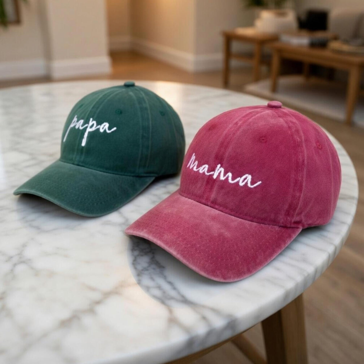 Personalized Family Member Embroidered Hat, Custom Mom Dad Papa Baseball Cap, Matching Family Gift