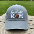 Football Mom Embroidered Hat, Vintage Washed Cotton Baseball Cap, Sports Mom Gift