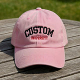 Personalized University Embroidered Hat, Custom College Name Baseball Cap, Alumni Gift