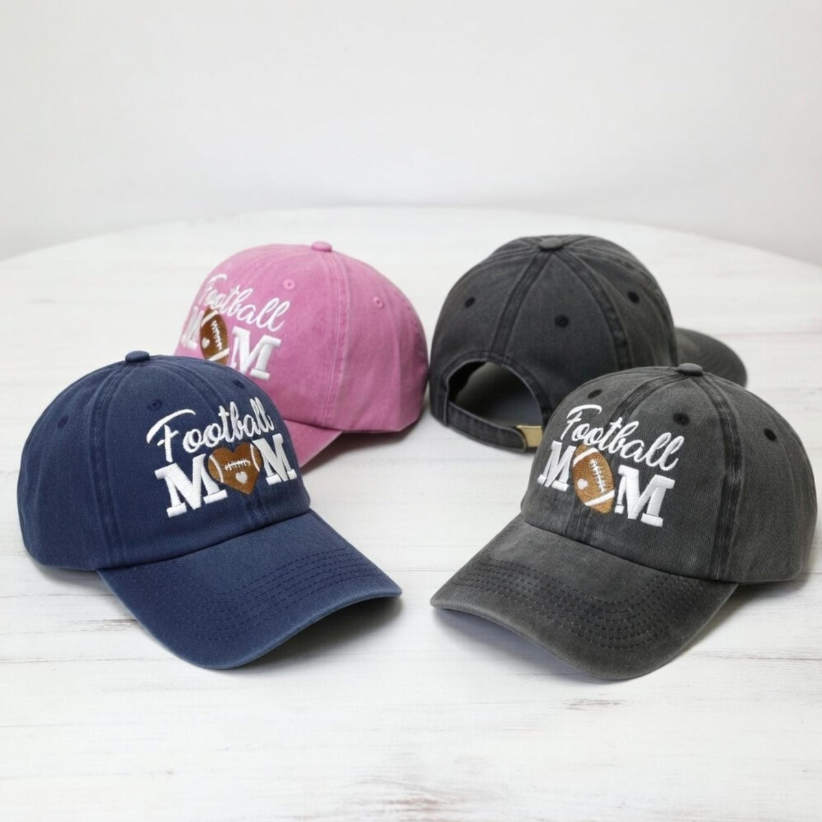 Football Mom Embroidered Hat Vintage Washed Dad Cap Sports Mom Gift Football Season Game Day Hat Gift for Mom