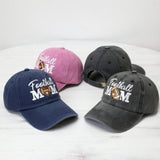 Football Mom Embroidered Hat Vintage Washed Dad Cap Sports Mom Gift Football Season Game Day Hat Gift for Mom