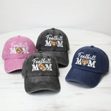 Football Mom Embroidered Hat Vintage Washed Dad Cap Sports Mom Gift Football Season Game Day Hat Gift for Mom