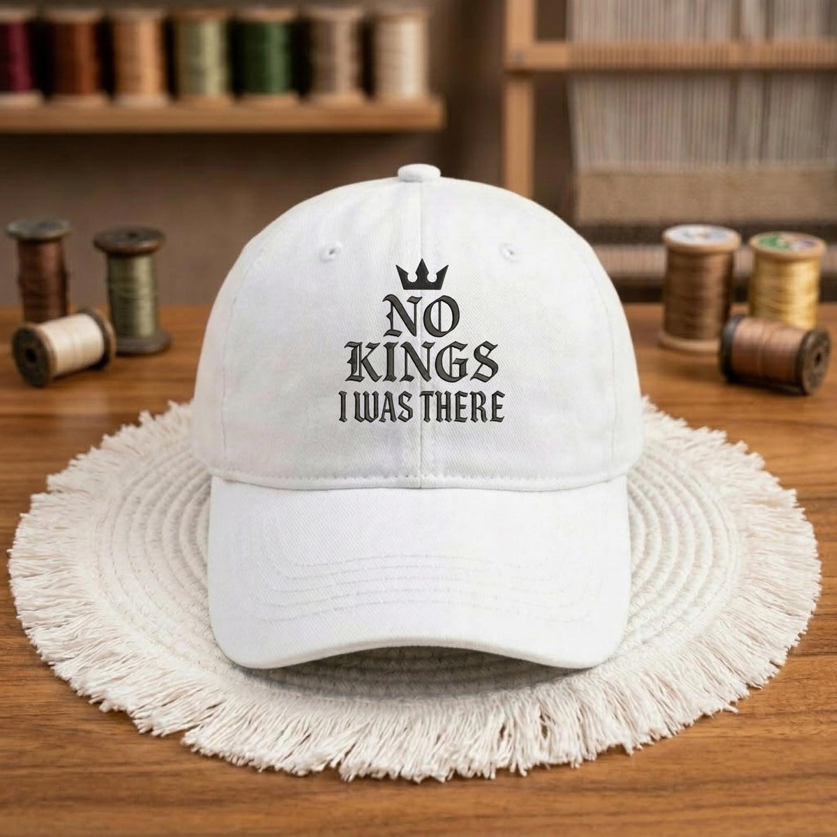 Funny Minimalist Embroidered Hat, Vintage Washed Cotton Baseball Cap, Humor Gift