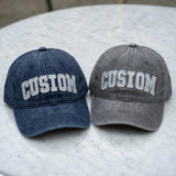 Custom Glitter Text Embroidered Hat, Personalized Shiny Name Baseball Cap, Bespoke Sparkling Retro Cotton Hat, Unique Gift for Her