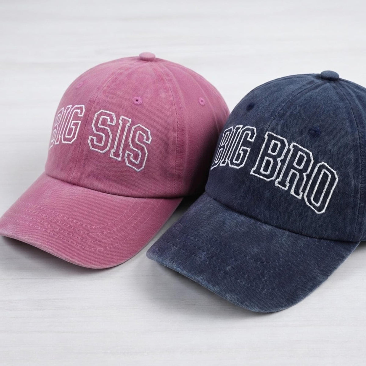 Big Sis Big Bro Hat Set, Big Sister Big Brother Baseball Caps, Pregnancy Announcement Kids Gift, Sibling Matching Hats, New Baby Reveal