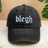 Metalcore Style Embroidered Dad Hat, Gothic Washed Denim Baseball Cap, Alternative Fashion Gift