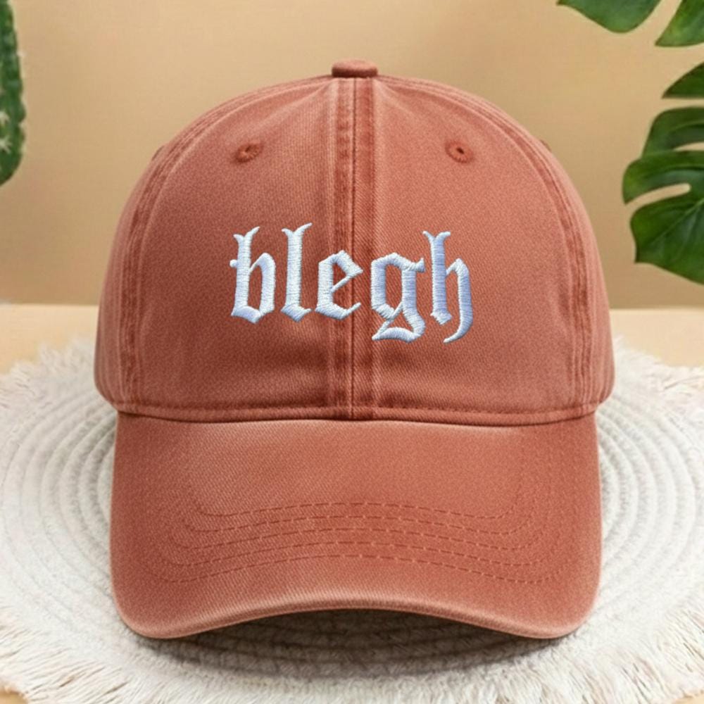 Metalcore Style Embroidered Dad Hat, Gothic Washed Denim Baseball Cap, Alternative Fashion Gift