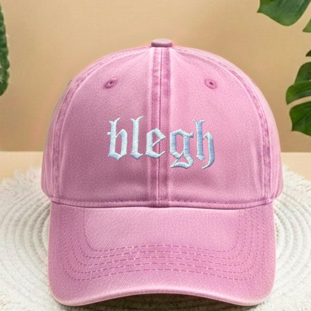 Metalcore Style Embroidered Dad Hat, Gothic Washed Denim Baseball Cap, Alternative Fashion Gift