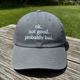 Funny Sarcastic Embroidered Dad Hat, Casual Humor Baseball Cap, Gift for Dad