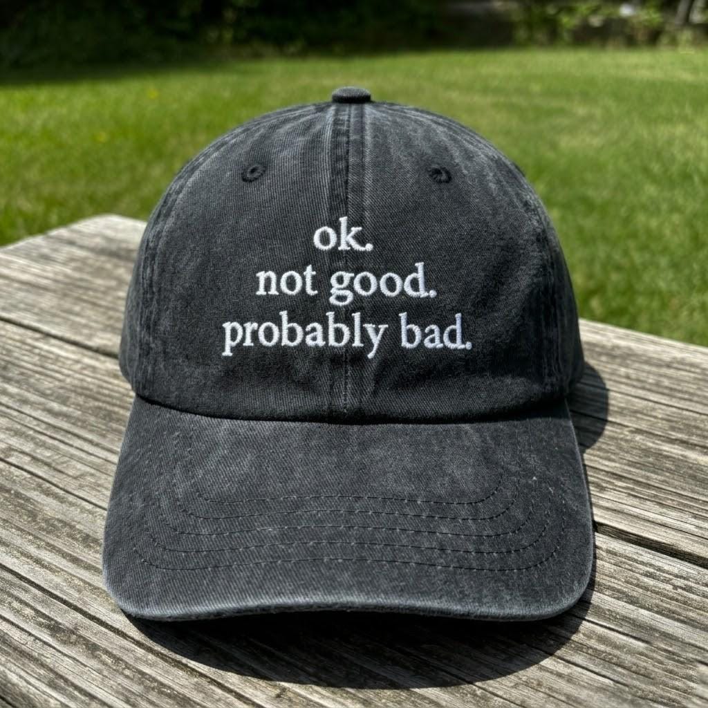 Funny Sarcastic Embroidered Dad Hat, Casual Humor Baseball Cap, Gift for Dad