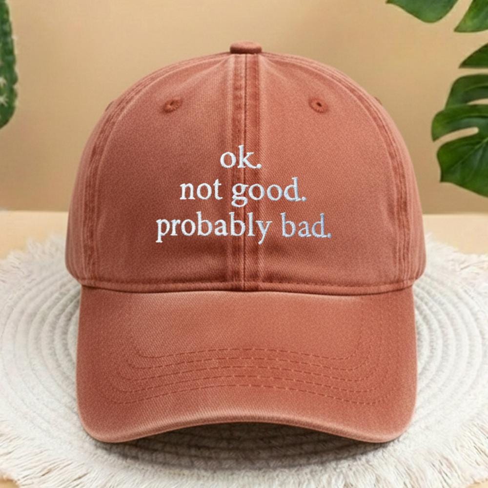 Funny Sarcastic Embroidered Dad Hat, Casual Humor Baseball Cap, Gift for Dad