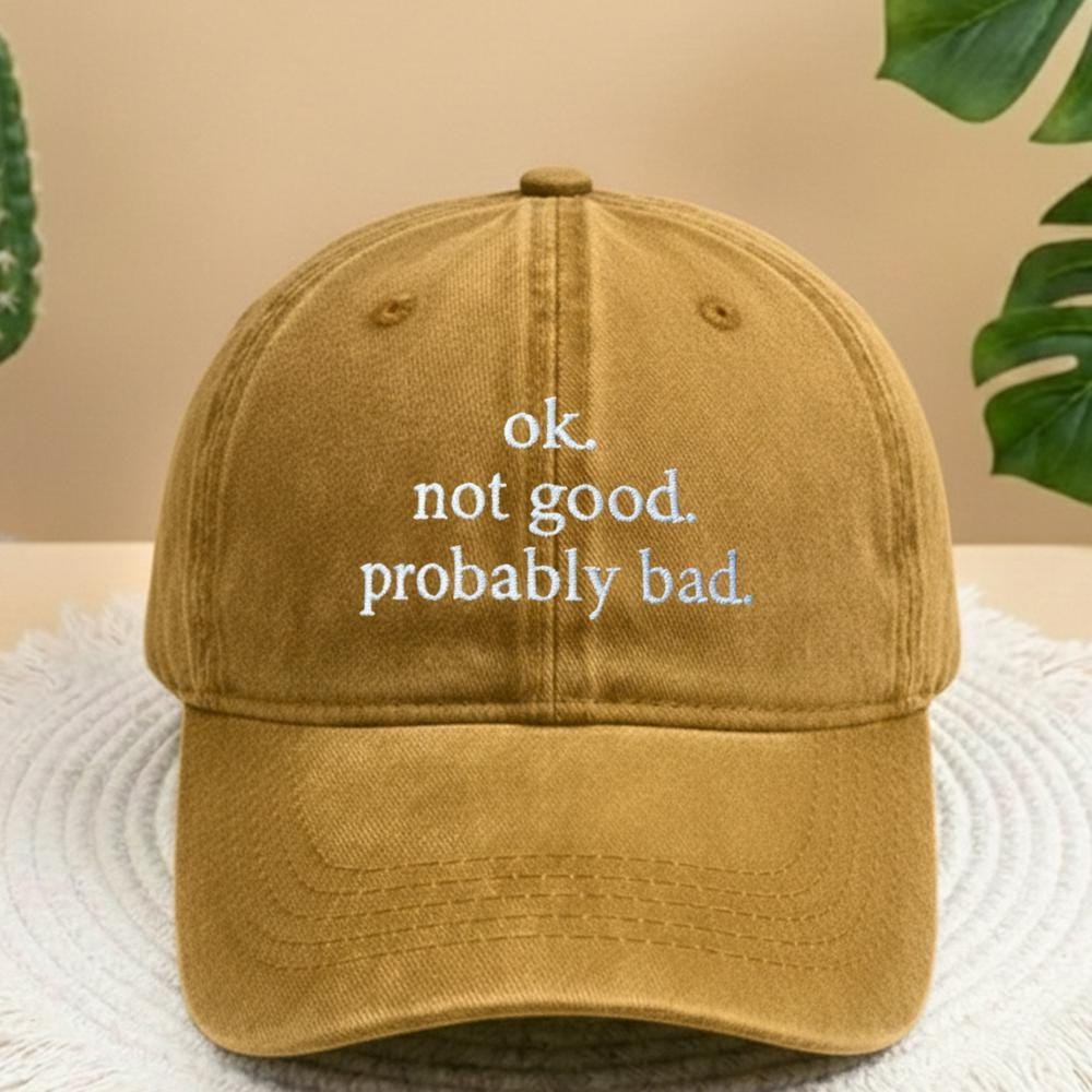 Funny Sarcastic Embroidered Dad Hat, Casual Humor Baseball Cap, Gift for Dad