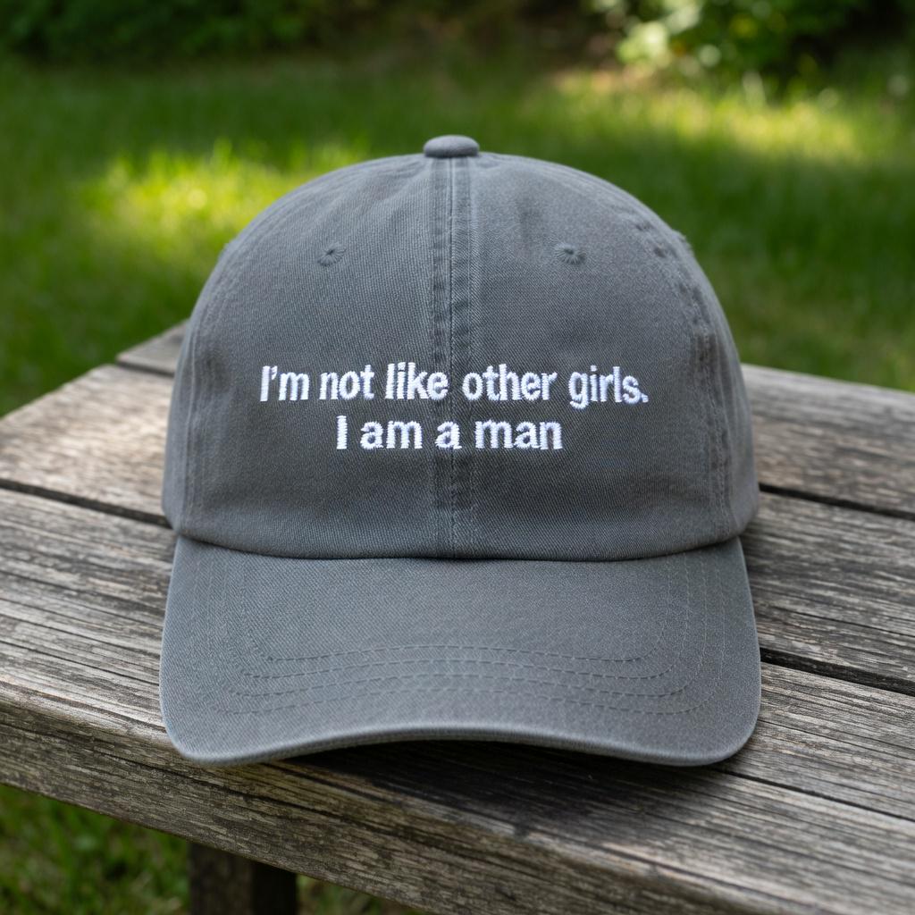 Funny Sarcastic Embroidered Dad Hat, Vintage Washed Black Baseball Cap, Humor Gift