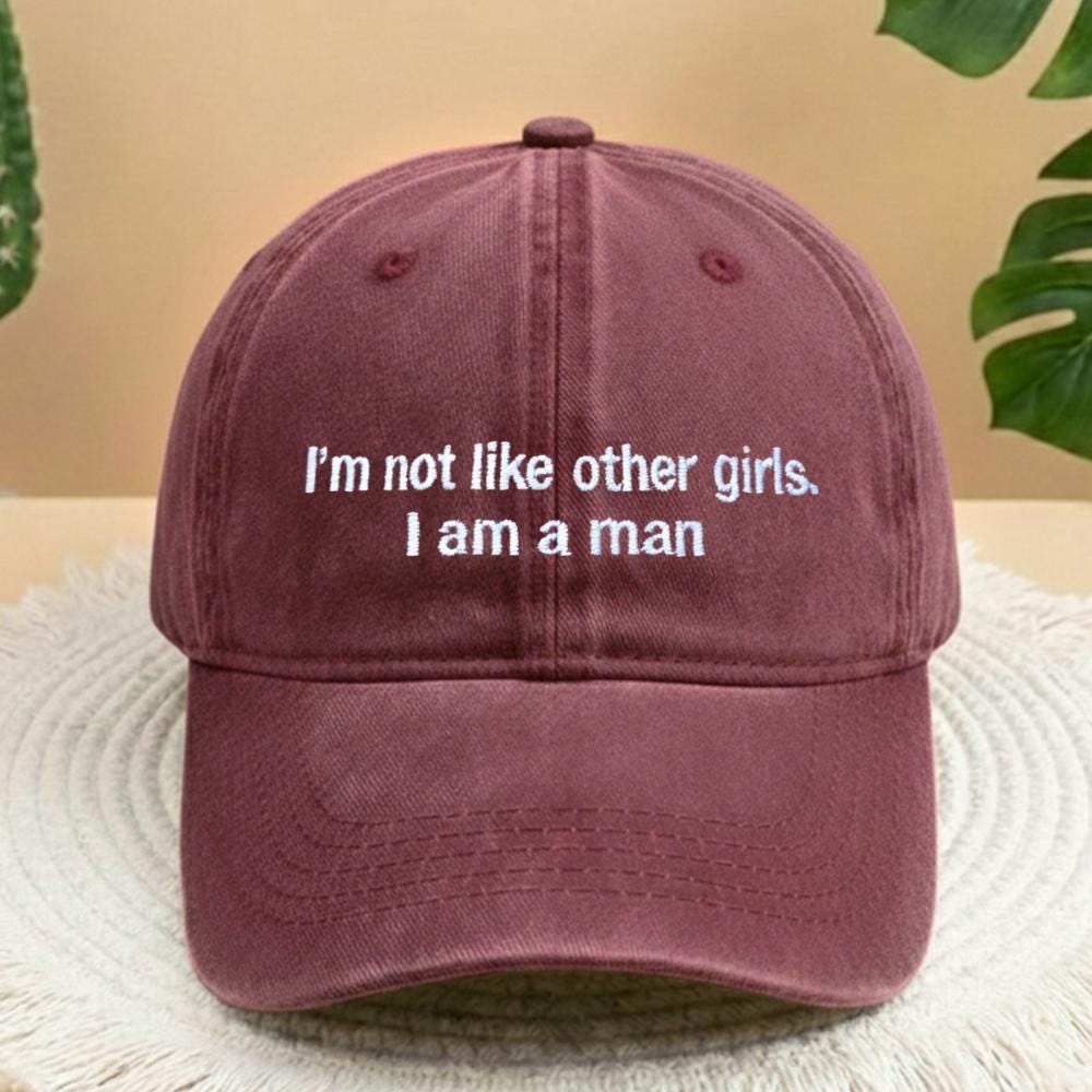 Funny Sarcastic Embroidered Dad Hat, Vintage Washed Black Baseball Cap, Humor Gift