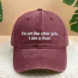 Funny Sarcastic Embroidered Dad Hat, Vintage Washed Black Baseball Cap, Humor Gift