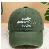 Geology Rock Collector Embroidered Hat, Funny Rockhound Baseball Cap, Gift for Geologist