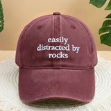 Geology Rock Collector Embroidered Hat, Funny Rockhound Baseball Cap, Gift for Geologist
