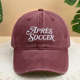 Soccer Mom Dad Embroidered Hat, Vintage Washed Soccer Fan Cap, Sports Gift