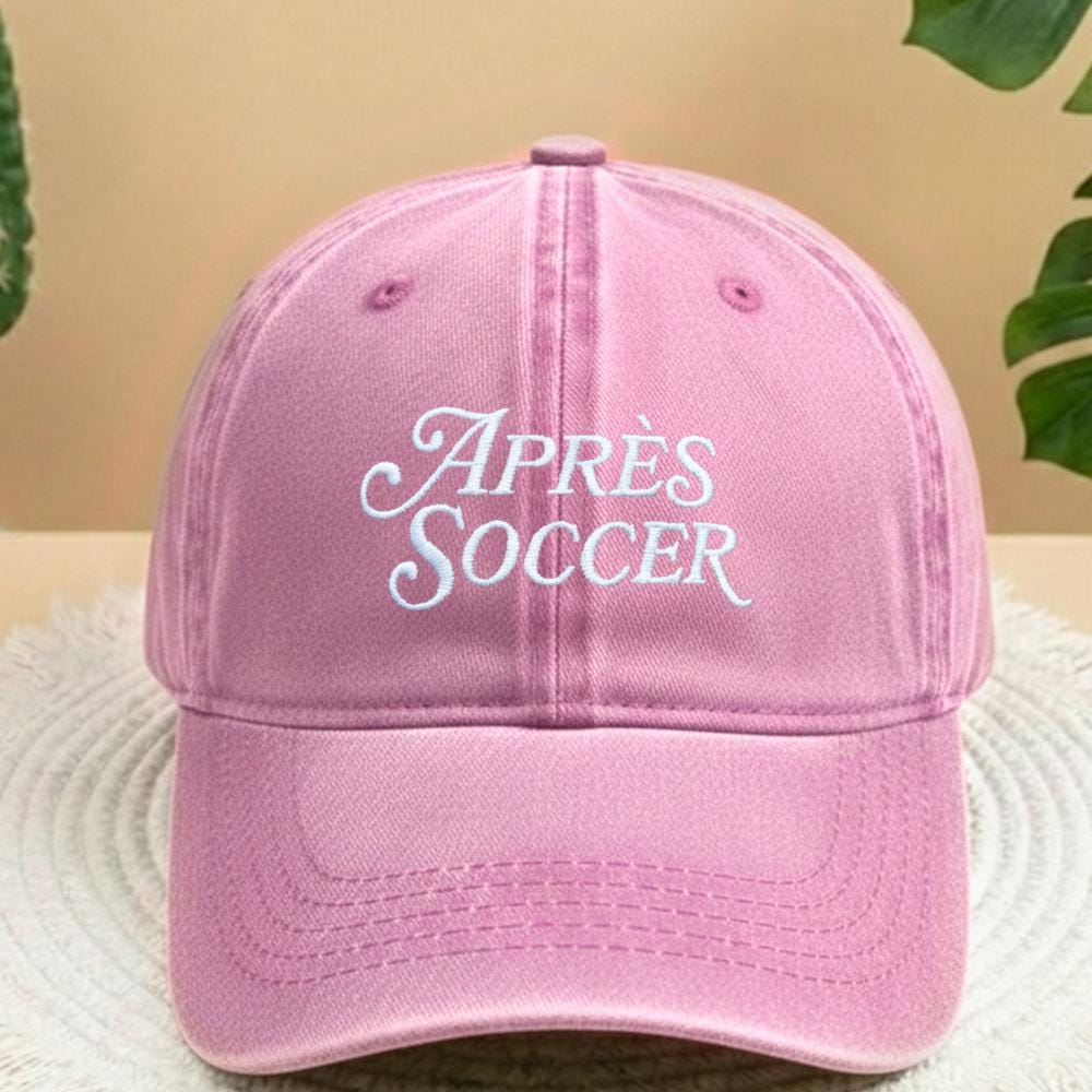 Soccer Mom Dad Embroidered Hat, Vintage Washed Soccer Fan Cap, Sports Gift