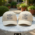 Matching Mother and Father of the Bride Embroidered Hats, Wedding Family Baseball Caps, Bridal Party Gift