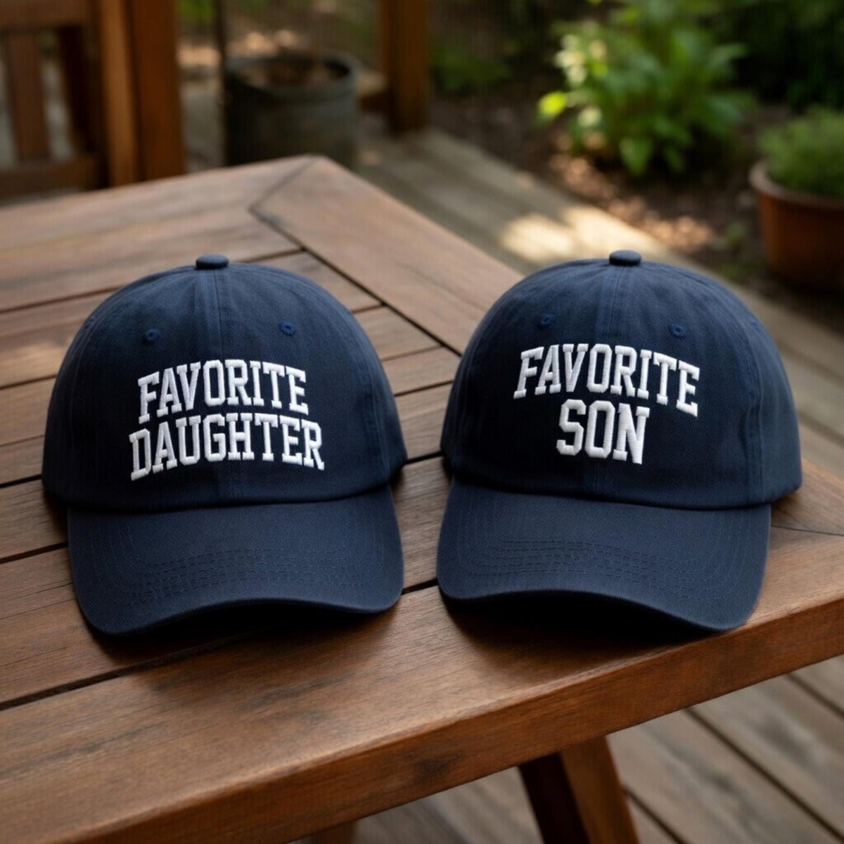 Favorite Son Daughter Embroidered Hat, Funny Family Baseball Cap, Gift for Kids