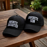 Favorite Son Daughter Embroidered Hat, Funny Family Baseball Cap, Gift for Kids