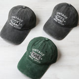 Custom Vintage Birthday Hat Personalized Year Baseball Cap, Custom Year Limited Edition Dad Hat, Washed Retro Birthday Gift for Him Her