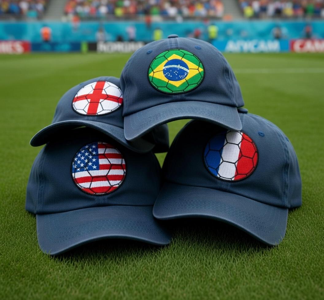 Custom Country Flag Soccer 2026 Embroidered Hat - World Tournament Fan Cap