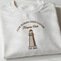 Custom Lighthouse Embroidered Sweatshirt, Personalized Coastal Nautical Beach Crewneck