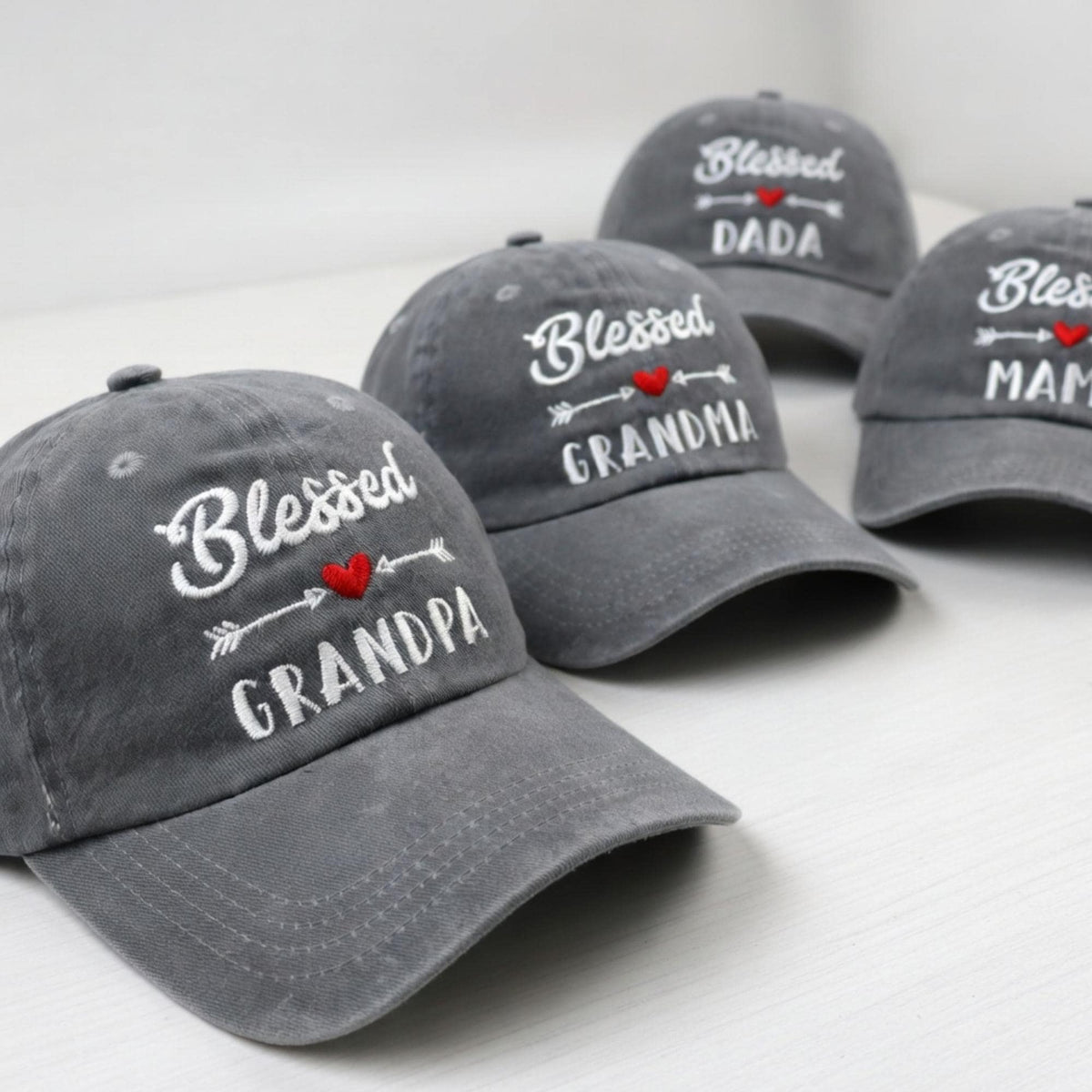 Blessed Mama Dada Grandma Grandpa Embroidered Hats, Matching Family Baseball Caps, Pregnancy Announcement Reveal Gift, New Grandparent Gift