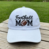 Football Mom Embroidered Hat, Vintage Washed Cotton Baseball Cap, Sports Mom Gift