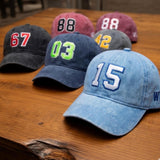 Custom Varsity Number Hat - Personalized Embroidered Baseball Cap