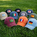 Custom Country Flag Embroidered Hat, Personalized National Flag Baseball Cap, Sports Fan Gift