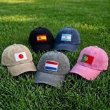 Custom Country Flag Embroidered Hat, Personalized National Flag Baseball Cap, Sports Fan Gift