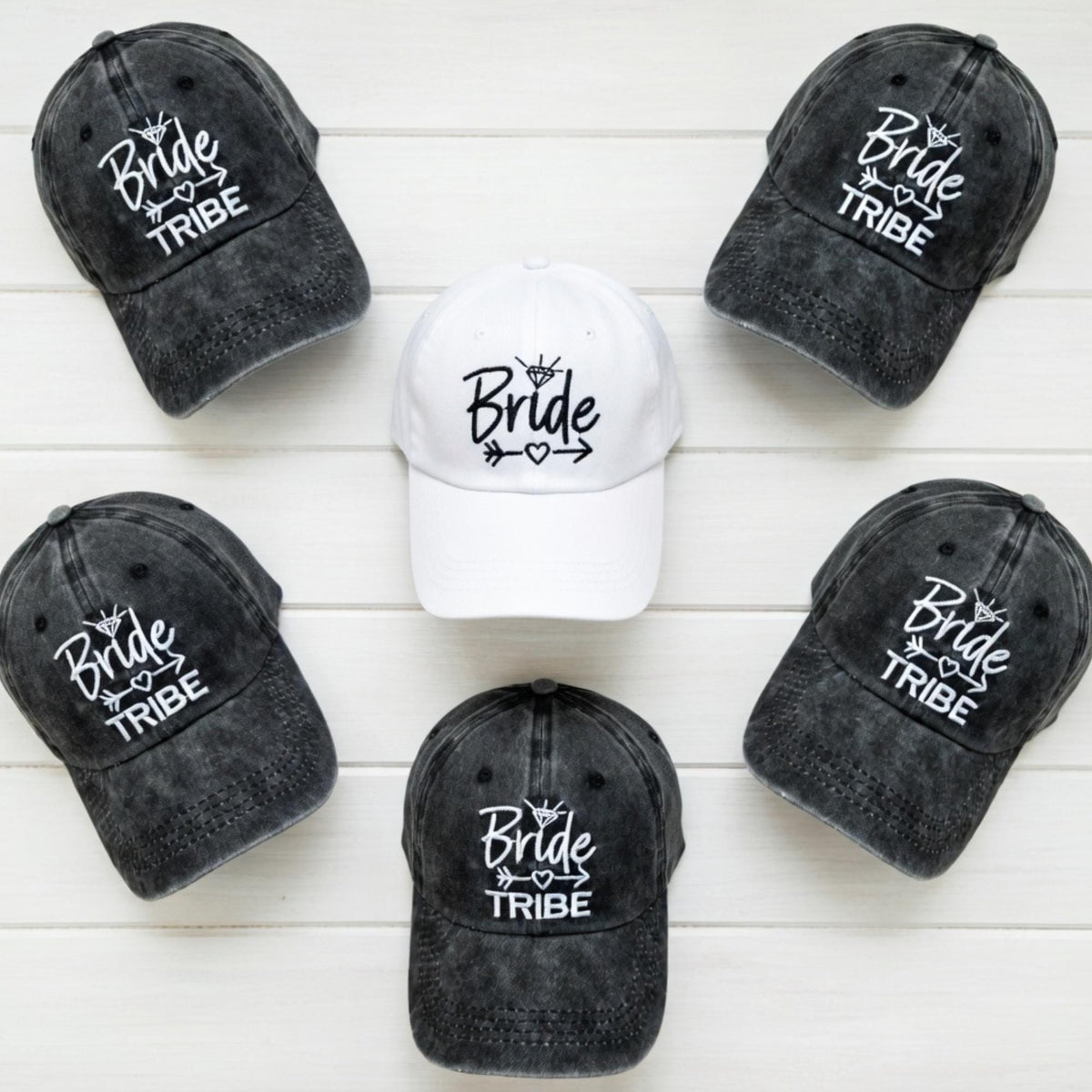 Custom Bride Tribe Bachelorette Hats, Embroidered Bride Hat with Diamond, Personalized Bridal Shower Gifts, Matching Bridesmaid Party Caps