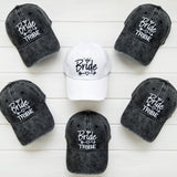 Custom Bride Tribe Bachelorette Hats, Embroidered Bride Hat with Diamond, Personalized Bridal Shower Gifts, Matching Bridesmaid Party Caps