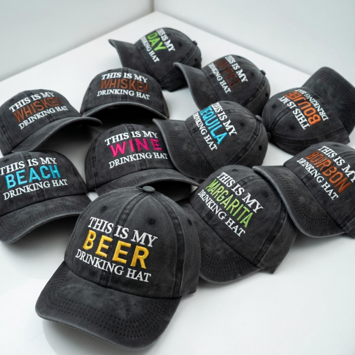 Custom This Is My Drinking Embroidered Hat, Funny Bachelorette Party Hats, Custom Drink Cap, Custom Girls Trip Gift, Washed Caps
