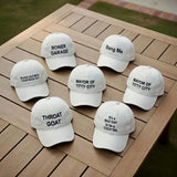 Embroidered Cotton Dad Cap, Rude Humor Trucker Hat, Custom Slogan Party Hat