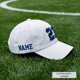 Personalized Player Number Embroidered Hat, Custom Sports Jersey Number Cotton Baseball Cap