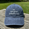 Funny Sarcastic Embroidered Dad Hat, Casual Humor Baseball Cap, Gift for Dad